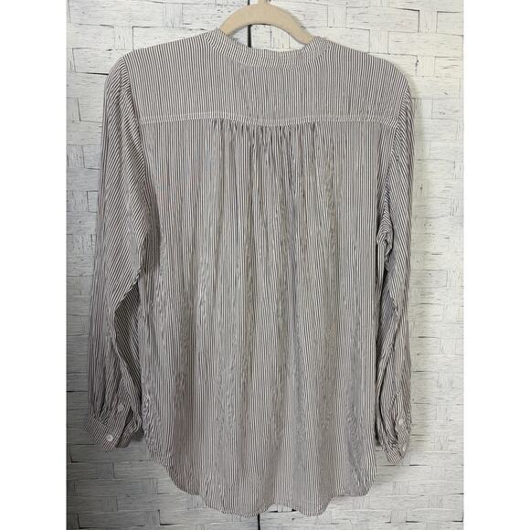 Sundance women’s blouse  striped pin tuck plate feminine lightweight cotton ￼ - Picture 2 of 8